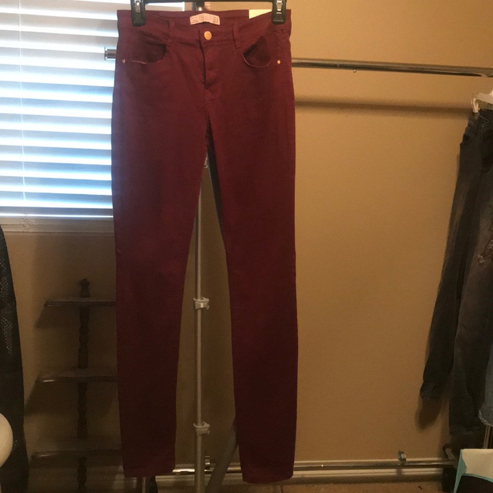 Zara Cranberry red jeans